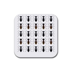 Ants Insect Pattern Cartoon Ant Animal Rubber Coaster (square) by Ravend