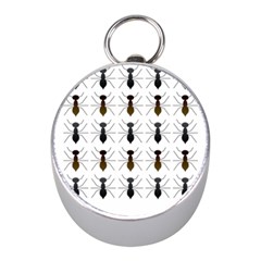 Ants Insect Pattern Cartoon Ant Animal Mini Silver Compasses by Ravend