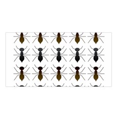 Ants Insect Pattern Cartoon Ant Animal Satin Shawl 45  X 80  by Ravend