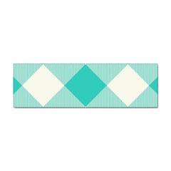 Blue Turquoise Diagonal Plaids Sticker Bumper (10 Pack) by ConteMonfrey