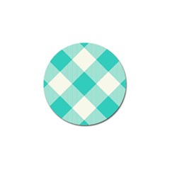 Blue Turquoise Diagonal Plaids Golf Ball Marker (4 Pack) by ConteMonfrey