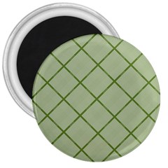 Discreet Green Plaids 3  Magnets by ConteMonfrey