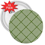 Discreet Green Plaids 3  Buttons (10 pack)  Front