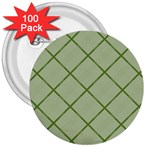 Discreet Green Plaids 3  Buttons (100 pack)  Front