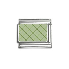 Discreet Green Plaids Italian Charm (9mm) by ConteMonfrey