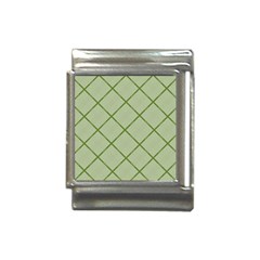 Discreet Green Plaids Italian Charm (13mm) by ConteMonfrey