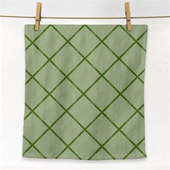 Discreet Green Plaids Face Towel by ConteMonfrey