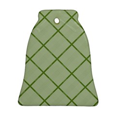 Discreet Green Plaids Bell Ornament (two Sides) by ConteMonfrey