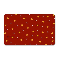 Red Yellow Love Heart Valentine Magnet (rectangular) by Ravend