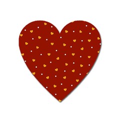 Red Yellow Love Heart Valentine Heart Magnet by Ravend