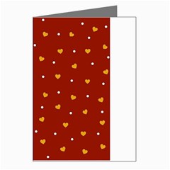 Red Yellow Love Heart Valentine Greeting Card by Ravend