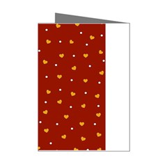 Red Yellow Love Heart Valentine Mini Greeting Cards (pkg Of 8) by Ravend