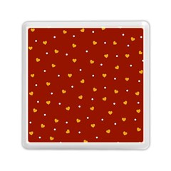 Red Yellow Love Heart Valentine Memory Card Reader (square) by Ravend