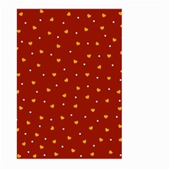 Red Yellow Love Heart Valentine Large Garden Flag (two Sides) by Ravend