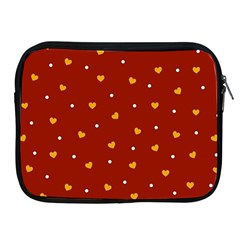 Red Yellow Love Heart Valentine Apple Ipad 2/3/4 Zipper Cases by Ravend