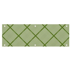 Discreet Green Plaids Banner And Sign 6  X 2  by ConteMonfrey