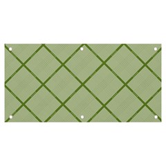 Discreet Green Plaids Banner And Sign 6  X 3  by ConteMonfrey