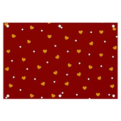 Red Yellow Love Heart Valentine Banner And Sign 6  X 4  by Ravend