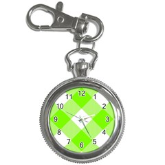 Neon Green And White Plaids Key Chain Watches by ConteMonfrey