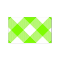 Neon Green And White Plaids Sticker Rectangular (10 Pack) by ConteMonfrey