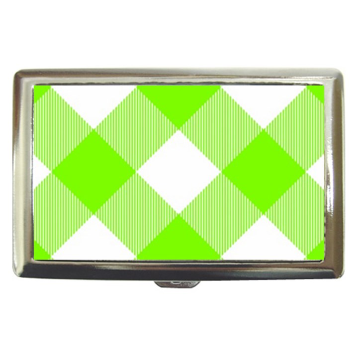 Neon green and white plaids Cigarette Money Case