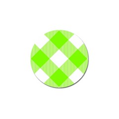 Neon Green And White Plaids Golf Ball Marker (10 Pack) by ConteMonfrey