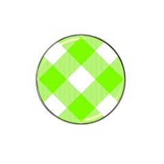 Neon Green And White Plaids Hat Clip Ball Marker by ConteMonfrey