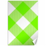 Neon green and white plaids Canvas 24  x 36  23.35 x34.74  Canvas - 1