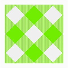 Neon Green And White Plaids Medium Glasses Cloth by ConteMonfrey