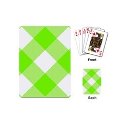 Neon Green And White Plaids Playing Cards Single Design (mini) by ConteMonfrey