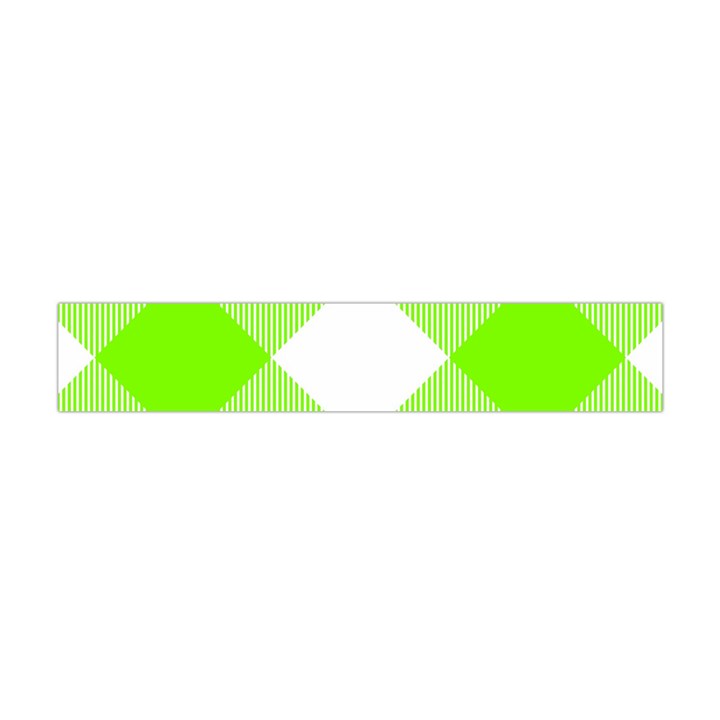 Neon green and white plaids Flano Scarf (Mini)