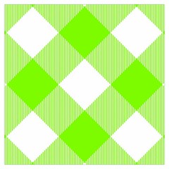 Neon Green And White Plaids Lightweight Scarf 