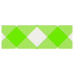 Neon Green And White Plaids Banner And Sign 12  X 4  by ConteMonfrey