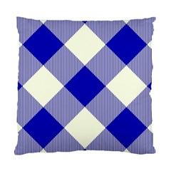 Blue And White Diagonal Plaids Standard Cushion Case (one Side) by ConteMonfrey