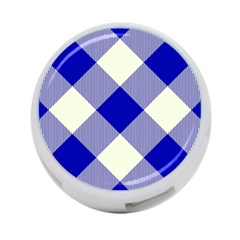 Blue And White Diagonal Plaids 4-port Usb Hub (one Side) by ConteMonfrey