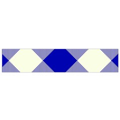 Blue And White Diagonal Plaids Small Flano Scarf by ConteMonfrey