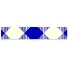 Blue And White Diagonal Plaids Large Flano Scarf  by ConteMonfrey