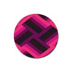 Background Pattern Texture Design Rubber Coaster (round) by Ravend