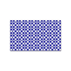 Blue Small Diagonal Plaids   Sticker (rectangular) by ConteMonfrey