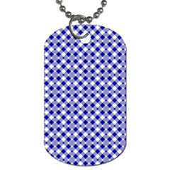 Blue Small Diagonal Plaids   Dog Tag (two Sides) by ConteMonfrey