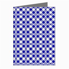 Blue Small Diagonal Plaids   Greeting Card by ConteMonfrey