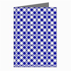 Blue Small Diagonal Plaids   Greeting Cards (pkg Of 8) by ConteMonfrey