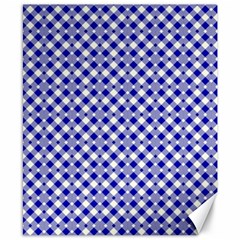 Blue Small Diagonal Plaids   Canvas 8  X 10  by ConteMonfrey