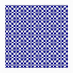 Blue Small Diagonal Plaids   Medium Glasses Cloth by ConteMonfrey