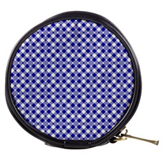 Blue Small Diagonal Plaids   Mini Makeup Bag by ConteMonfrey