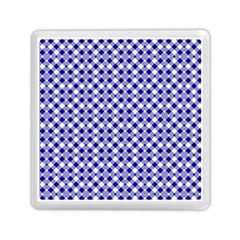 Blue Small Diagonal Plaids   Memory Card Reader (square) by ConteMonfrey