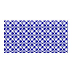 Blue Small Diagonal Plaids   Satin Wrap 35  X 70  by ConteMonfrey