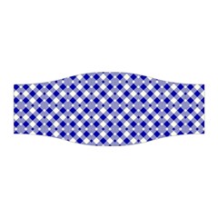 Blue Small Diagonal Plaids   Stretchable Headband by ConteMonfrey