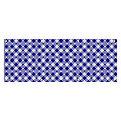 Blue Small Diagonal Plaids   Banner And Sign 8  X 3  by ConteMonfrey