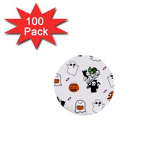 Halloween Jack O Lantern Vector 1  Mini Buttons (100 Pack)  by Ravend